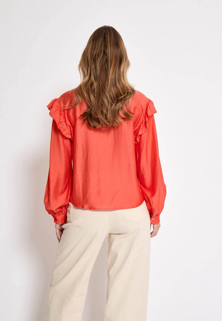 Peppercorn PCFallula Wide Sleeve Shirt Skjorter 4071 GRENADINE