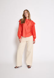 Peppercorn PCFallula Wide Sleeve Shirt Skjorter 4071 GRENADINE