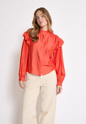 Peppercorn PCFallula Wide Sleeve Shirt Skjorter 4071 GRENADINE
