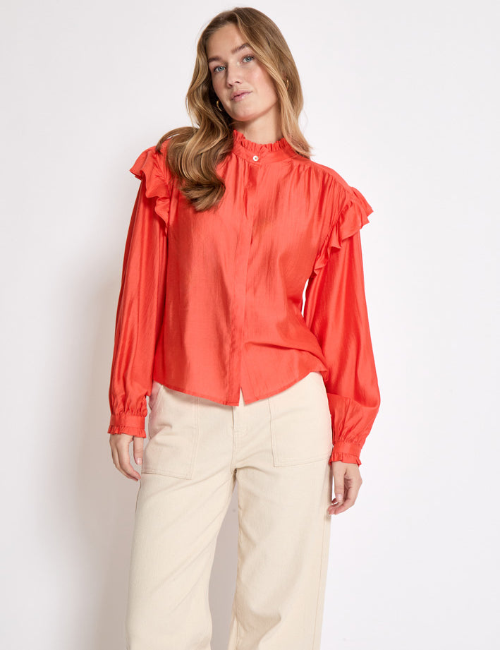 Peppercorn PCFallula Wide Sleeve Shirt Skjorter 4071 GRENADINE