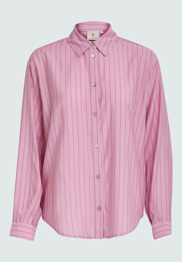 Peppercorn PCFelia Striped Shirt Skjorter 4403S Peony Pink Stripe