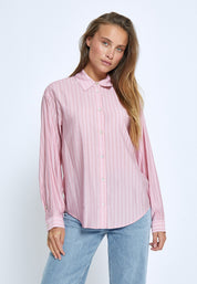 Peppercorn PCFelia Striped Shirt Skjorter 4403S Peony Pink Stripe