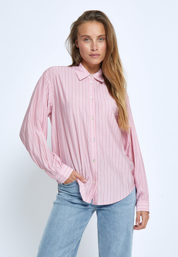 Peppercorn PCFelia Striped Shirt Skjorter 4403S Peony Pink Stripe
