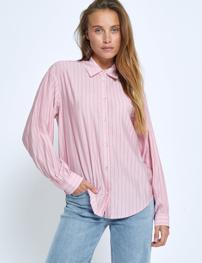 Peppercorn PCFelia Striped Shirt Skjorter 4403S Peony Pink Stripe