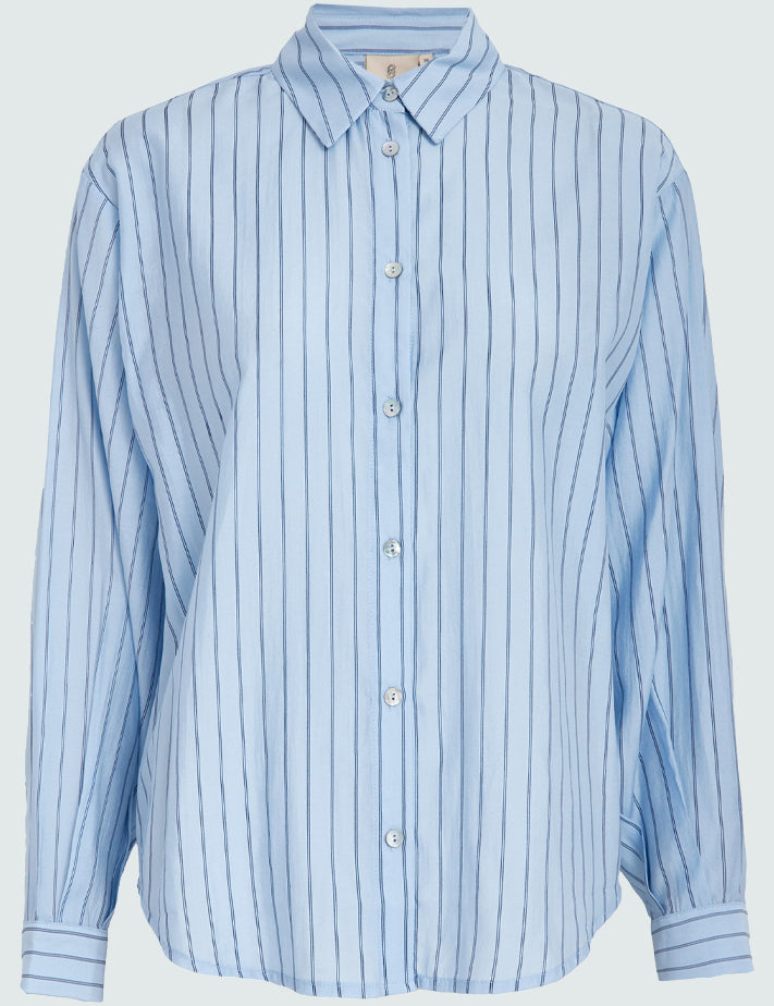 Peppercorn PCFelia Striped Shirt Skjorter 520S Allure Blue Stripe