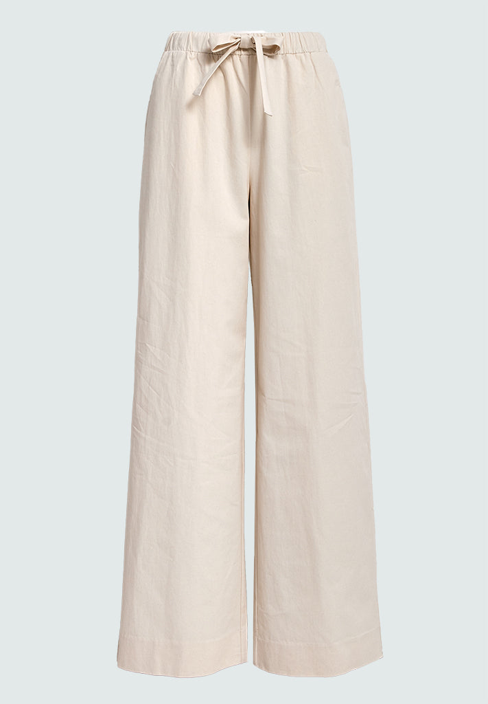 Peppercorn PCFia Belt Pant Bukser 0202 Whitecap Grey