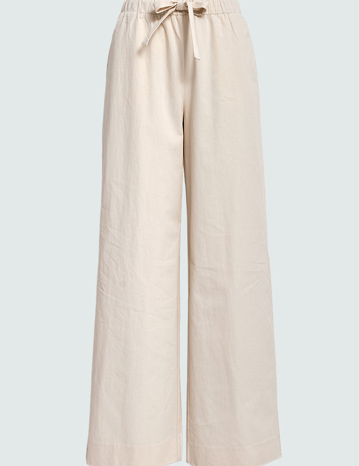 Peppercorn PCFia Belt Pant Bukser 0202 Whitecap Grey