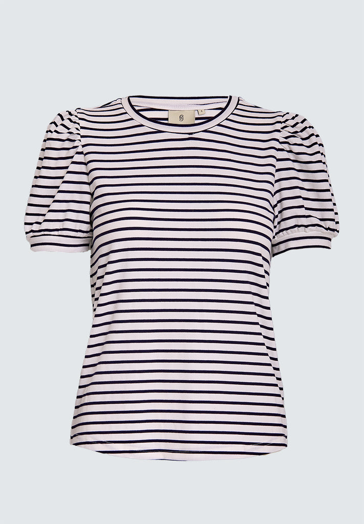 Peppercorn PCGea T-Shirt T-Shirt 1380S Navy Peony Stripe