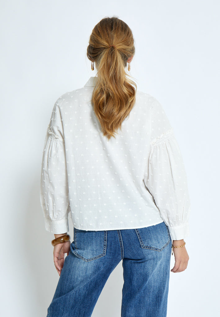 Peppercorn PCGelika 3/4 Sleeve Shirt Skjorter 0011 Gardenia