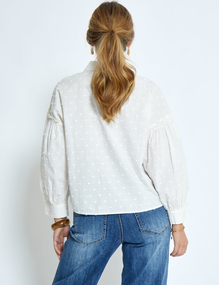 4 Sleeve Shirt Skjorter 0011 Gardenia