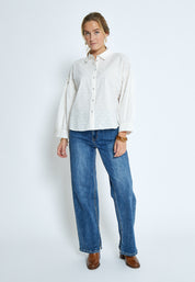 Peppercorn PCGelika 3/4 Sleeve Shirt Skjorter 0011 Gardenia