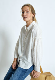 Peppercorn PCGelika 3/4 Sleeve Shirt Skjorter 0011 Gardenia