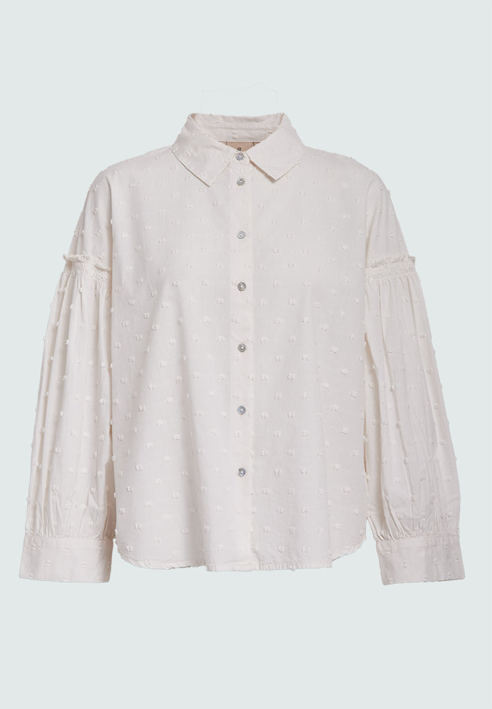 Peppercorn PCGelika 3/4 Sleeve Shirt Skjorter 0011 Gardenia