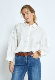 Peppercorn PCGelika 3/4 Sleeve Shirt Skjorter 0011 Gardenia