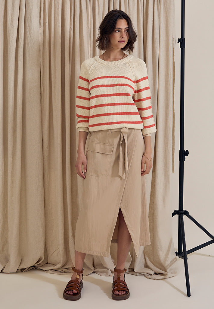 Peppercorn PCGerly Belt Skirt Nederdele 0274 LIGHT SAND