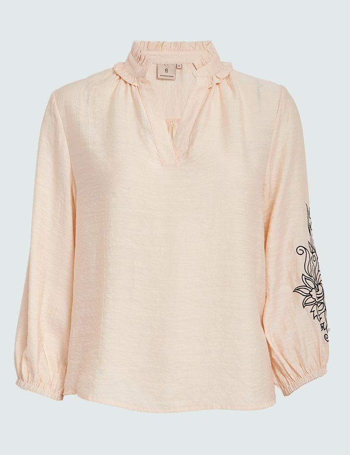 Peppercorn PCGia Blouse Bluser 0202 Whitecap Grey