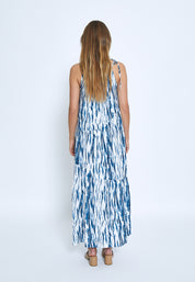 Peppercorn PCGigi Maxi Dress Kjoler 5007P Palace Blue Print
