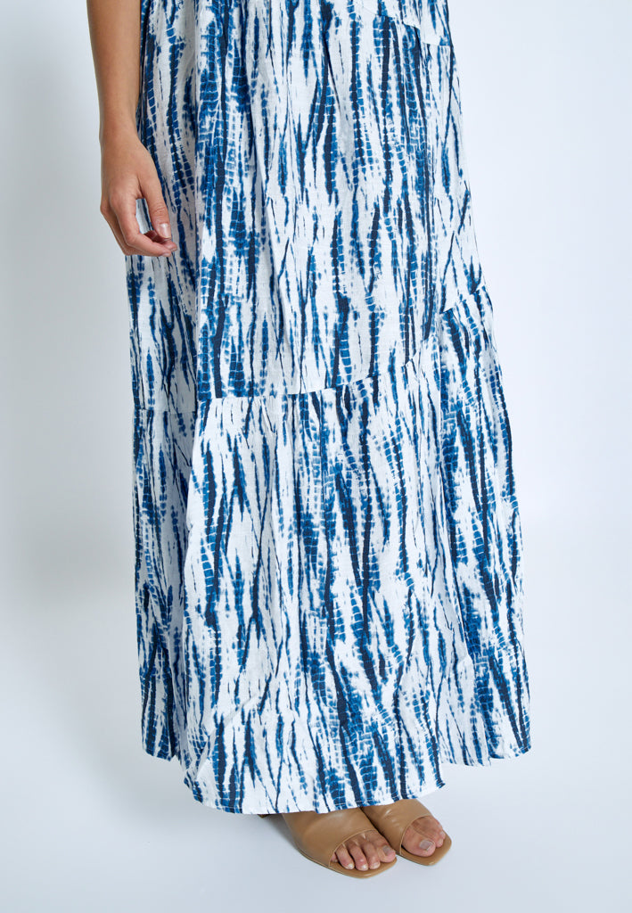 Peppercorn PCGigi Maxi Dress Kjoler 5007P Palace Blue Print