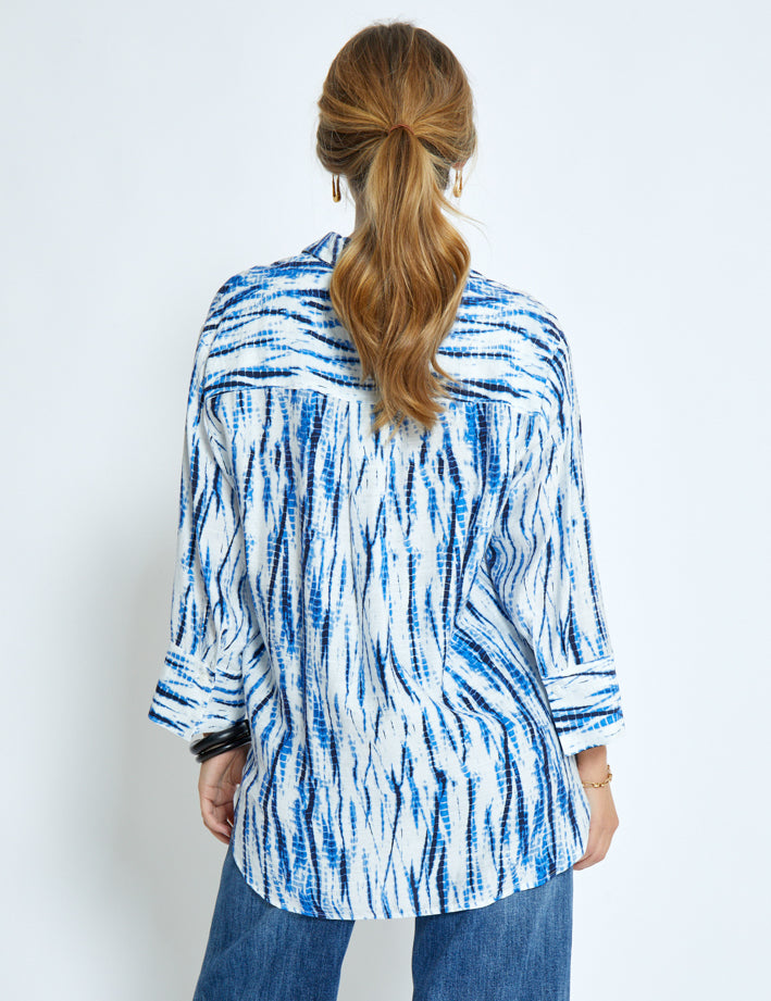 Peppercorn PCGigi Shirt Skjorter 5007P Palace Blue Print