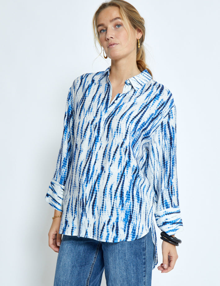 Peppercorn PCGigi Shirt Skjorter 5007P Palace Blue Print