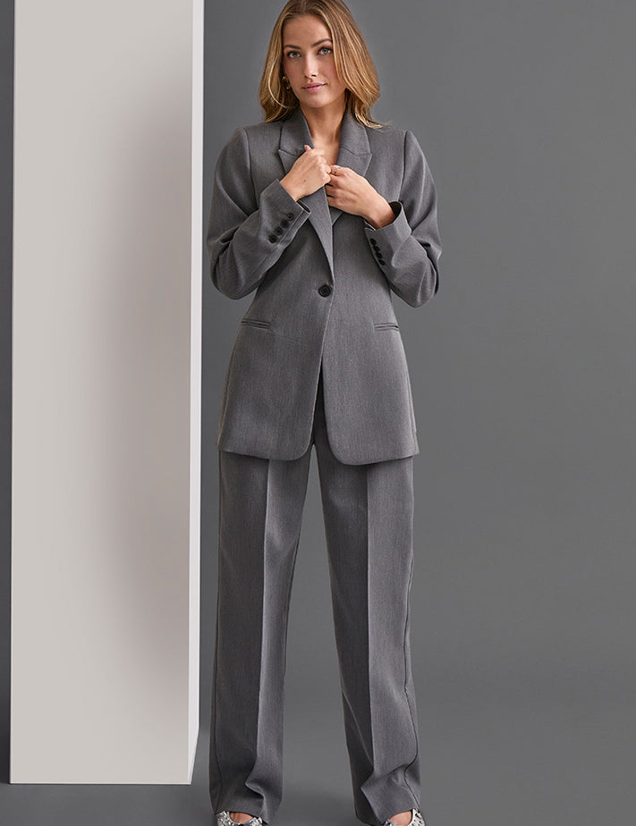 Peppercorn PCGinette HW Bukser Bukser 127M Dark Grey Melange