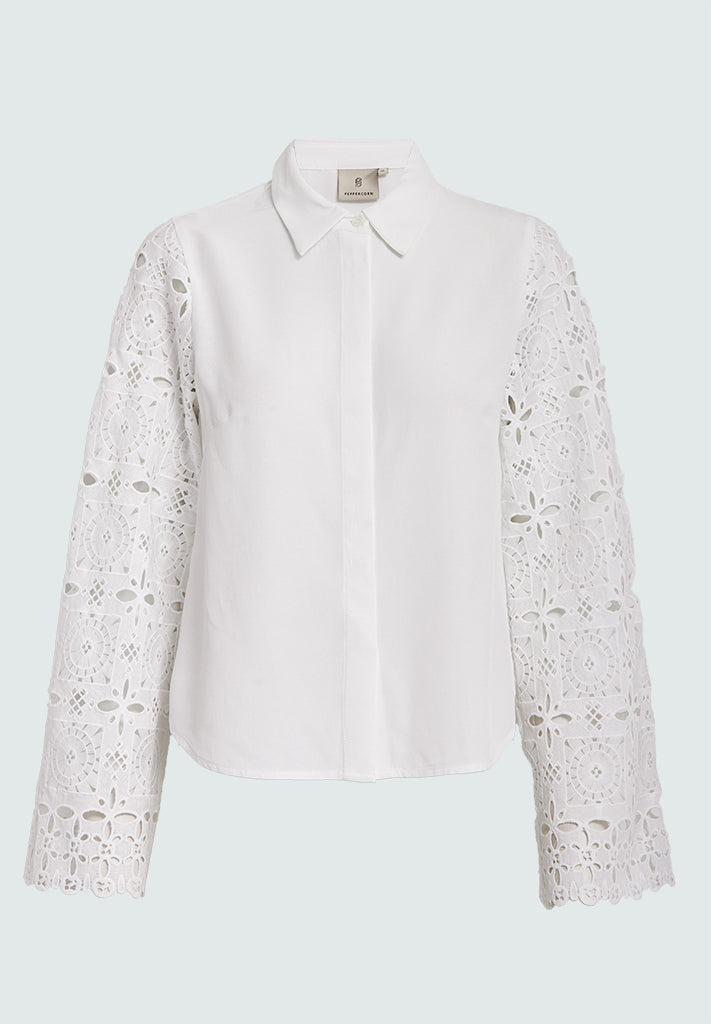 Peppercorn PCGitte Shirt Skjorter 0011 Gardenia