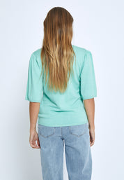 Peppercorn PCGlenda Short Sleeve Knit Pullover 3006 Lichen Mint