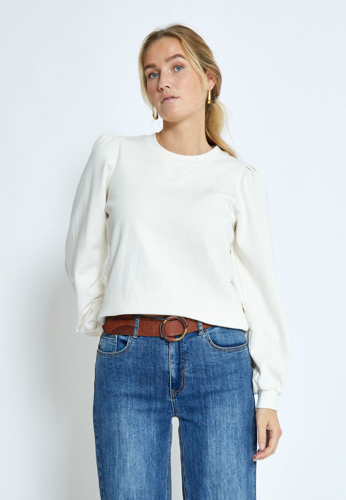 Peppercorn PCGloria GOTS Sweatshirt Sweatshirts 0011 Gardenia