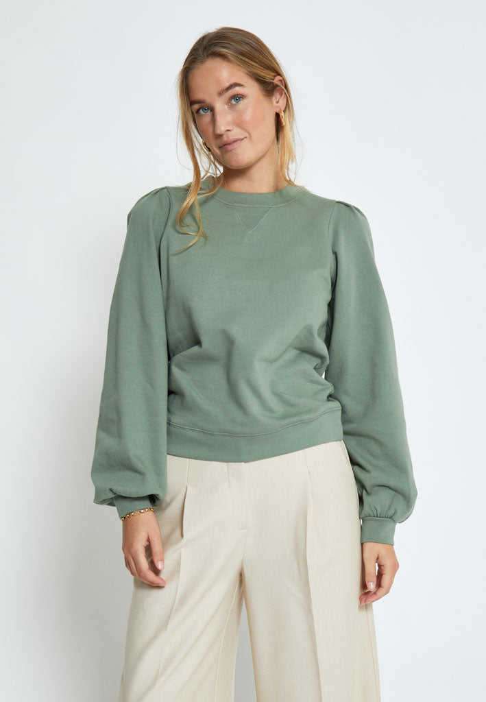Peppercorn PCGloria GOTS Sweatshirt Sweatshirts 3790 Hedge Green