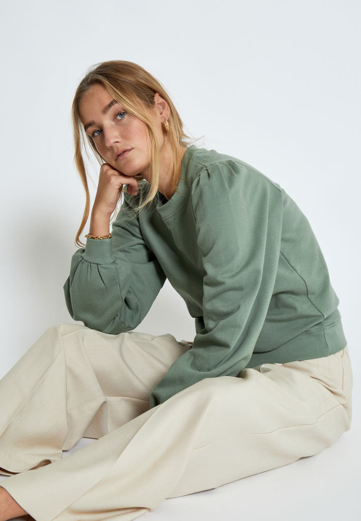 Peppercorn PCGloria GOTS Sweatshirt Sweatshirts 3790 Hedge Green