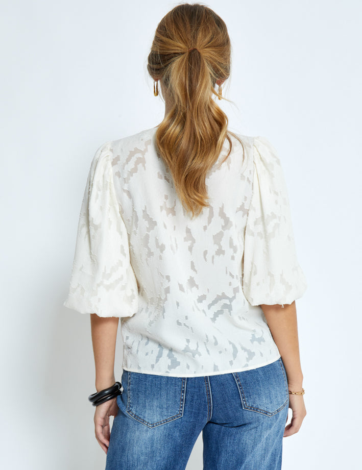 Peppercorn PCGyda Half Sleeve Blouse Bluser 0202 Whitecap Grey