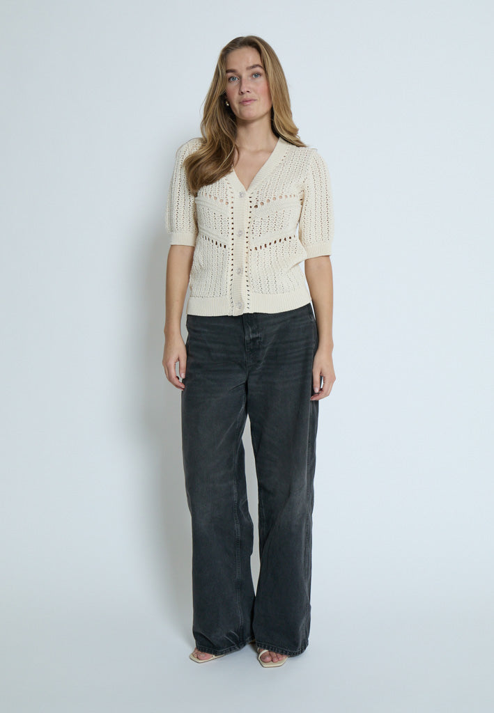 Peppercorn PCHady Knit Cardigan Cardigans 0202 Whitecap Grey