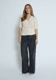 Peppercorn PCHady Knit Cardigan Cardigans 0202 Whitecap Grey