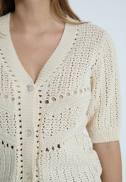Peppercorn PCHady Knit Cardigan Cardigans 0202 Whitecap Grey