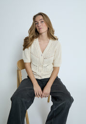Peppercorn PCHady Knit Cardigan Cardigans 0202 Whitecap Grey