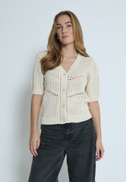 Peppercorn PCHady Knit Cardigan Cardigans 0202 Whitecap Grey
