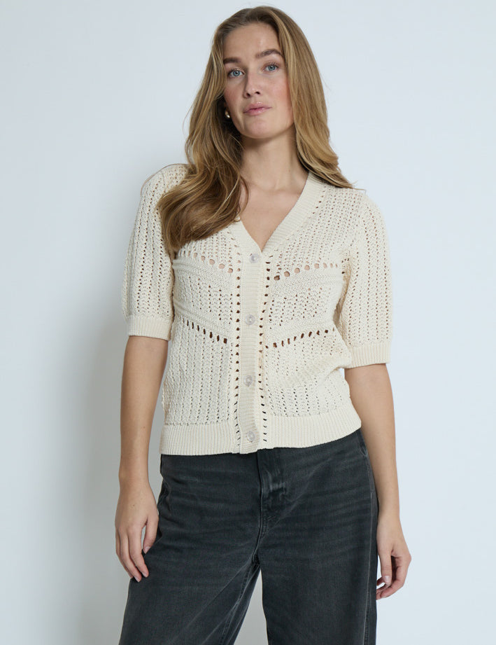 Peppercorn PCHady Knit Cardigan Cardigans 0202 Whitecap Grey