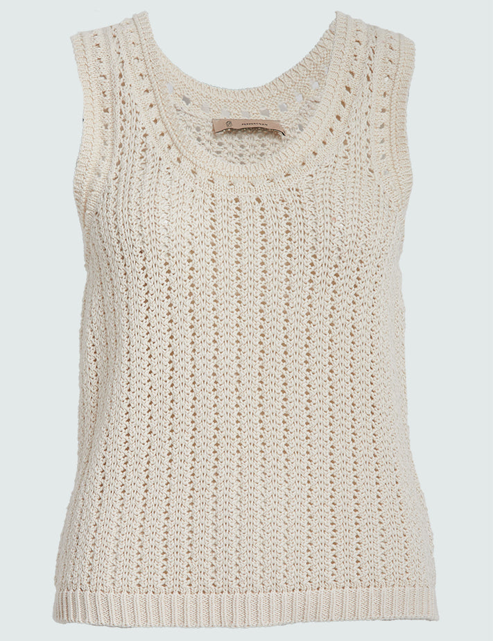 Peppercorn PCHady Knit Top Toppe 0202 Whitecap Grey