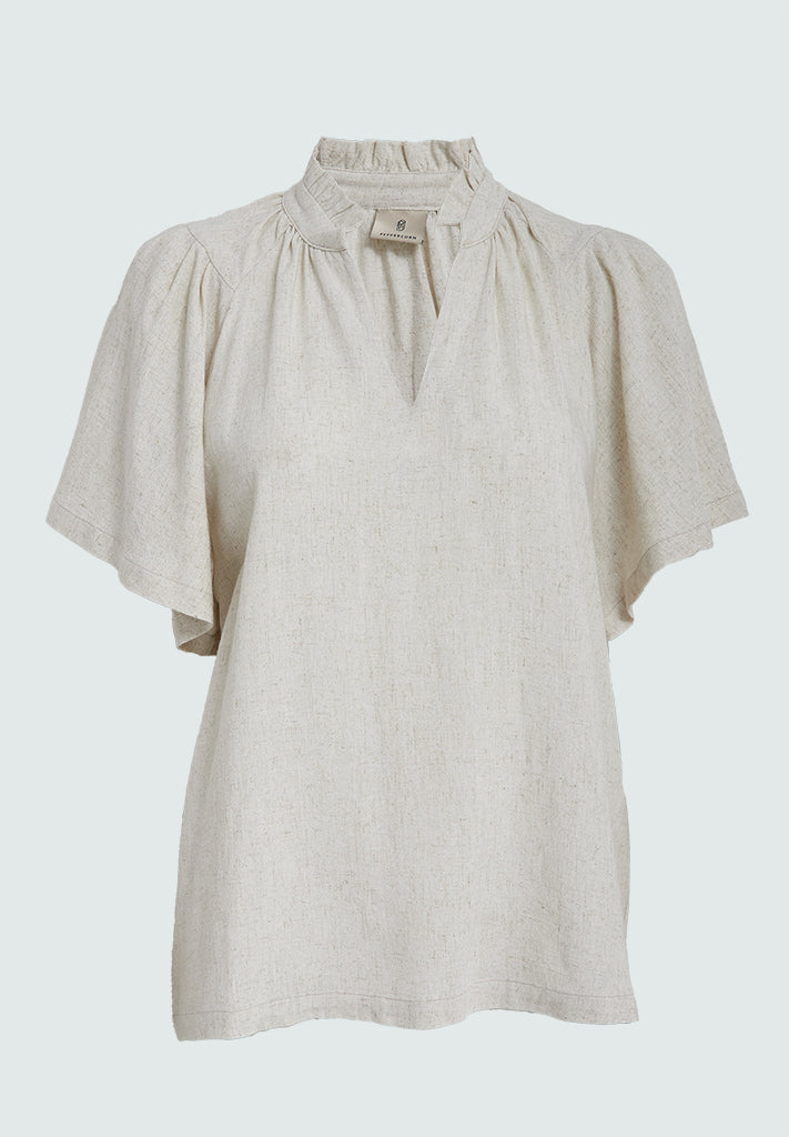 Peppercorn PCHannah Blouse Bluser 0202M Whitecap Grey mel