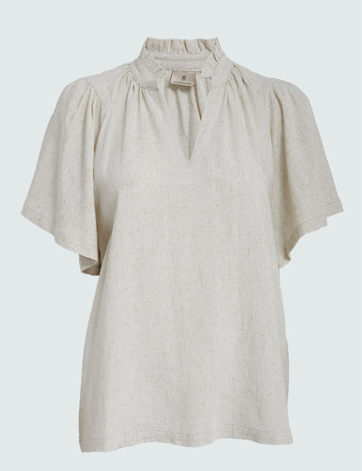 Peppercorn PCHannah Blouse Bluser 0202M Whitecap Grey mel