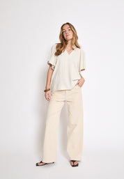 Peppercorn PCHannah Blouse Bluser 0202M Whitecap Grey mel