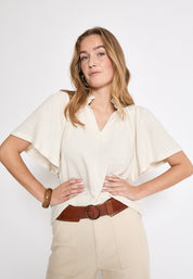 Peppercorn PCHannah Blouse Bluser 0202M Whitecap Grey mel