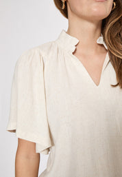 Peppercorn PCHannah Blouse Bluser 0202M Whitecap Grey mel
