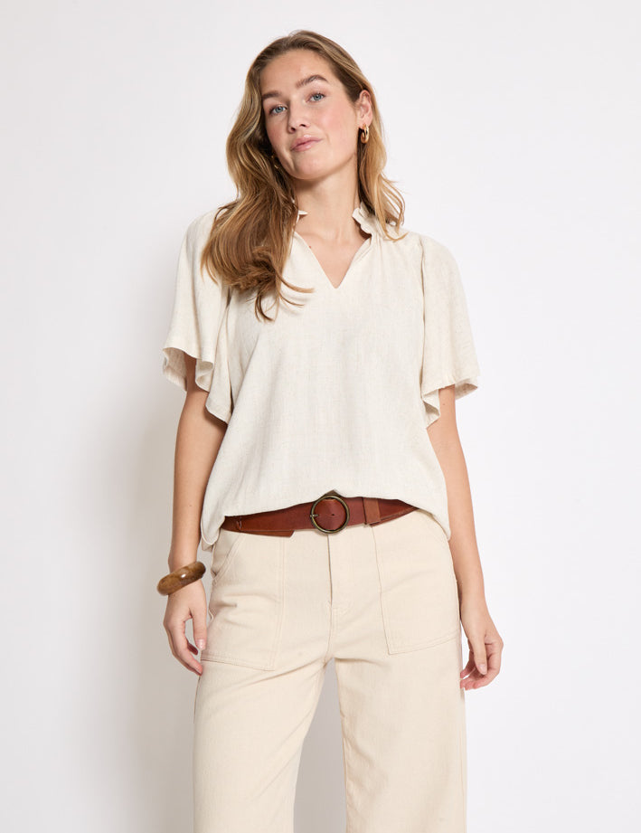 Peppercorn PCHannah Blouse Bluser 0202M Whitecap Grey mel