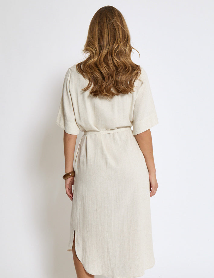 Peppercorn PCHannah Shirt Dress Kjoler 0202M Whitecap Grey mel