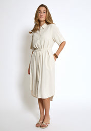 Peppercorn PCHannah Shirt Dress Kjoler 0202M Whitecap Grey mel
