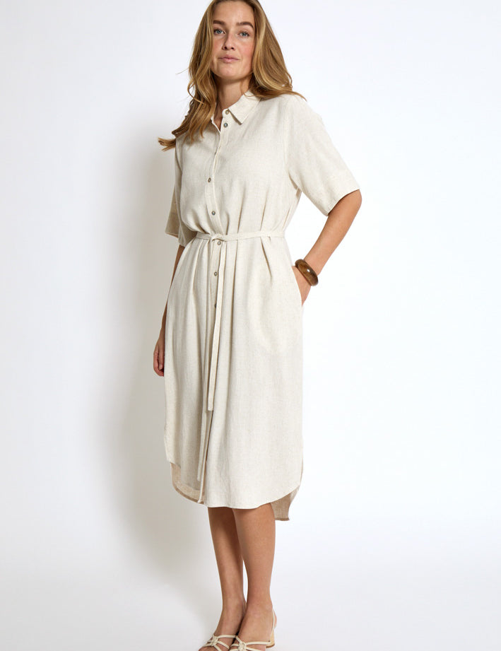 Peppercorn PCHannah Shirt Dress Kjoler 0202M Whitecap Grey mel