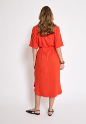 Peppercorn PCHannah Shirt Dress Kjoler 4174 Hot Coral