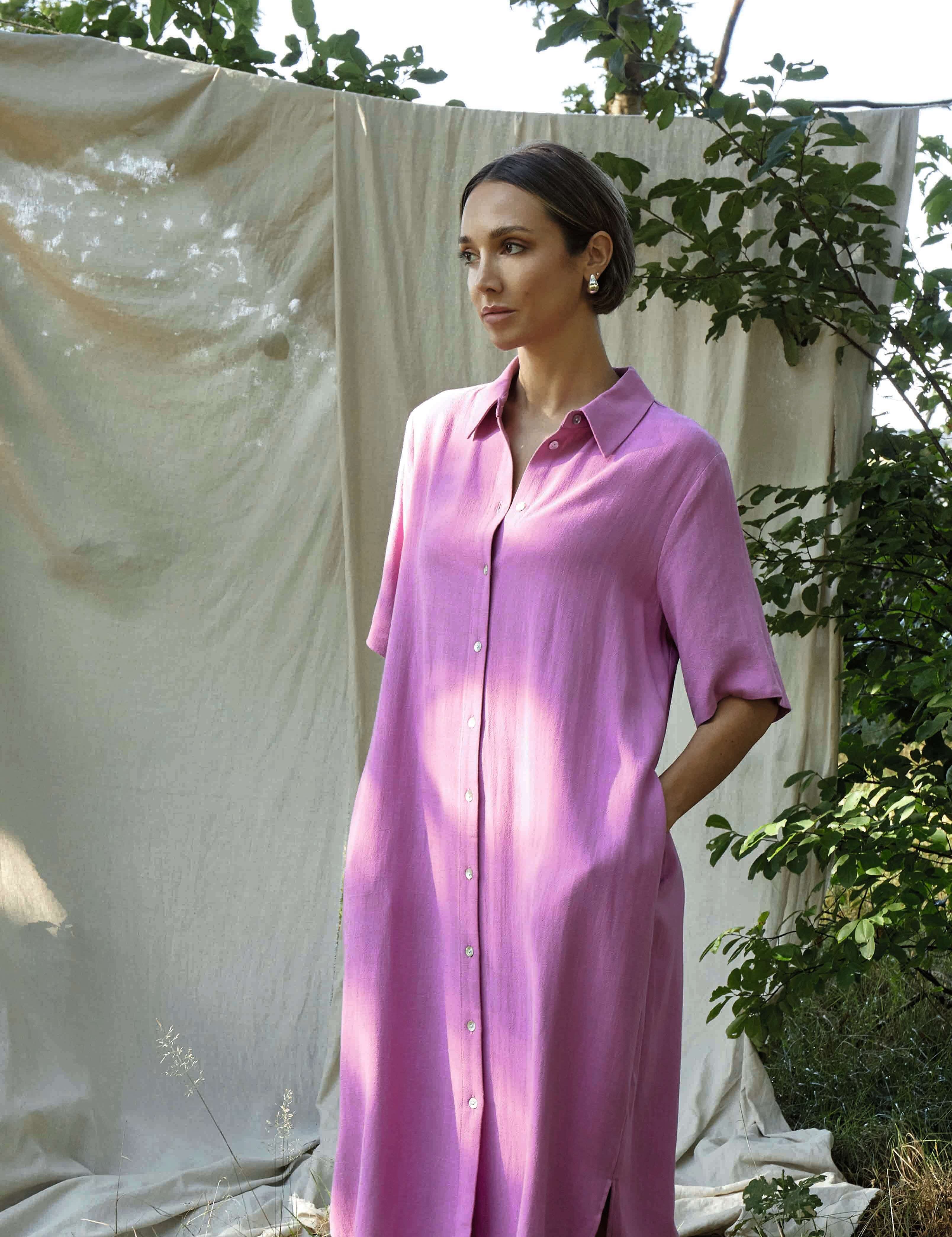 Peppercorn PCHannah Shirt Dress Kjoler 7002 Rosebud Pink