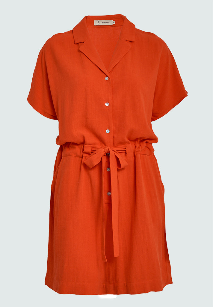 Peppercorn PCHannah Short Dress Kjoler 4174 Hot Coral